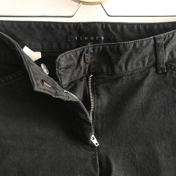Theory Black Stretch Denim Demi Bootcut Low-rise Mid-rise Jeans Size 0 - Picture 4 of 9